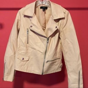 Fake leather biker jacket